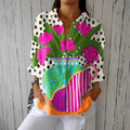 Blusa su Gėlių Vazos Raštu