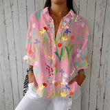 Tulip Garden Floral Blouse