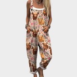 Patogus spausdintas jumpsuit (Daugiaspalvis)