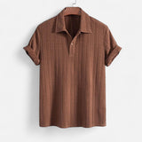Jacquard Megztinis su Polo Apykakle