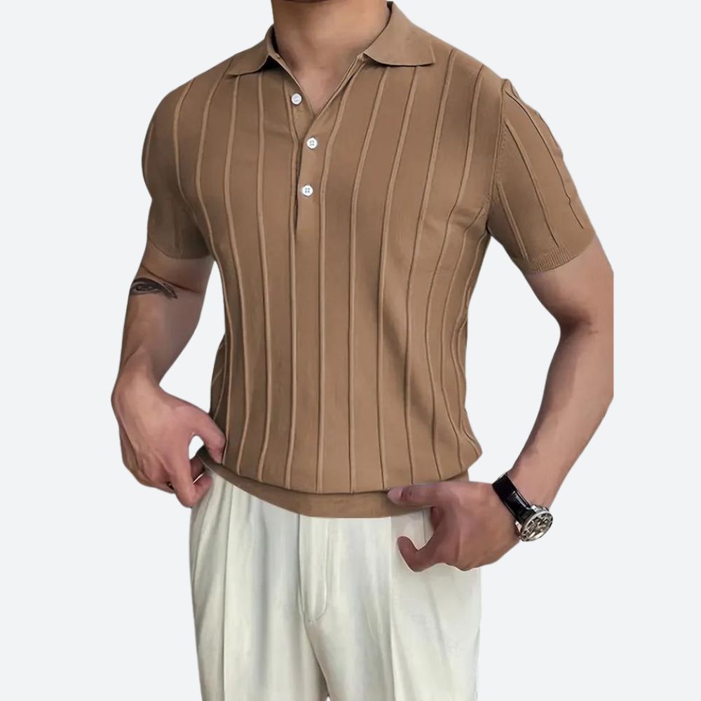 V Formos Iškirptės Elastingi Polo Marškiniai
