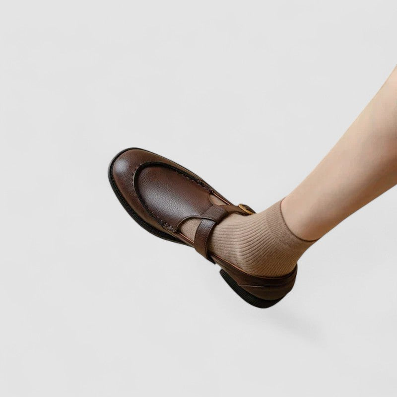 Mary Jane Orthopedic Shoes with Square Heel
