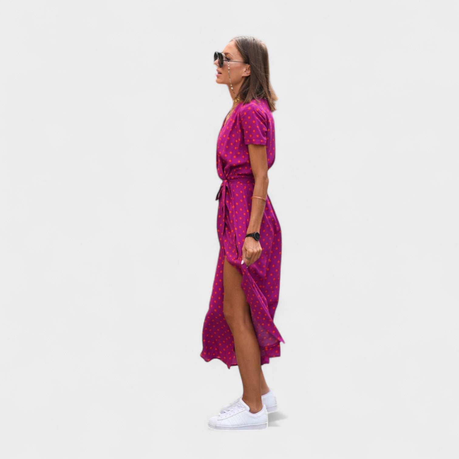 Rožinė Lirio - Boho Stiliaus Suknelė