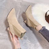 Nubuck Suede Platform Boots