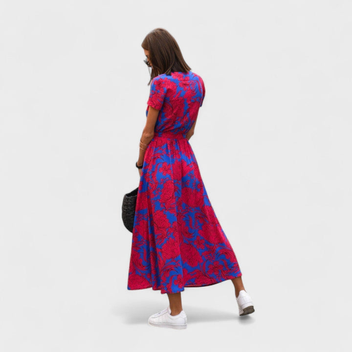 Rožinė Lirio - Boho Stiliaus Suknelė