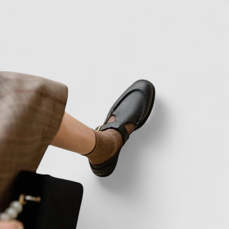 Mary Jane Orthopedic Shoes with Square Heel
