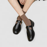 Mary Jane Orthopedic Shoes with Square Heel
