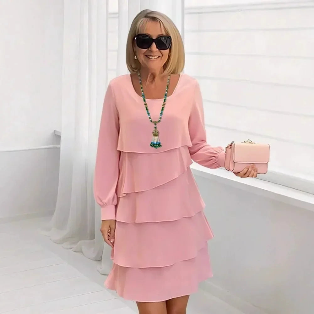 Elegantiška Ruffle Suknelė Patogiam Dėvėjimui