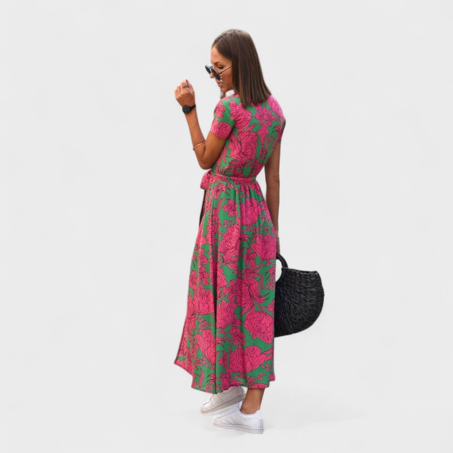 Rožinė Lirio - Boho Stiliaus Suknelė