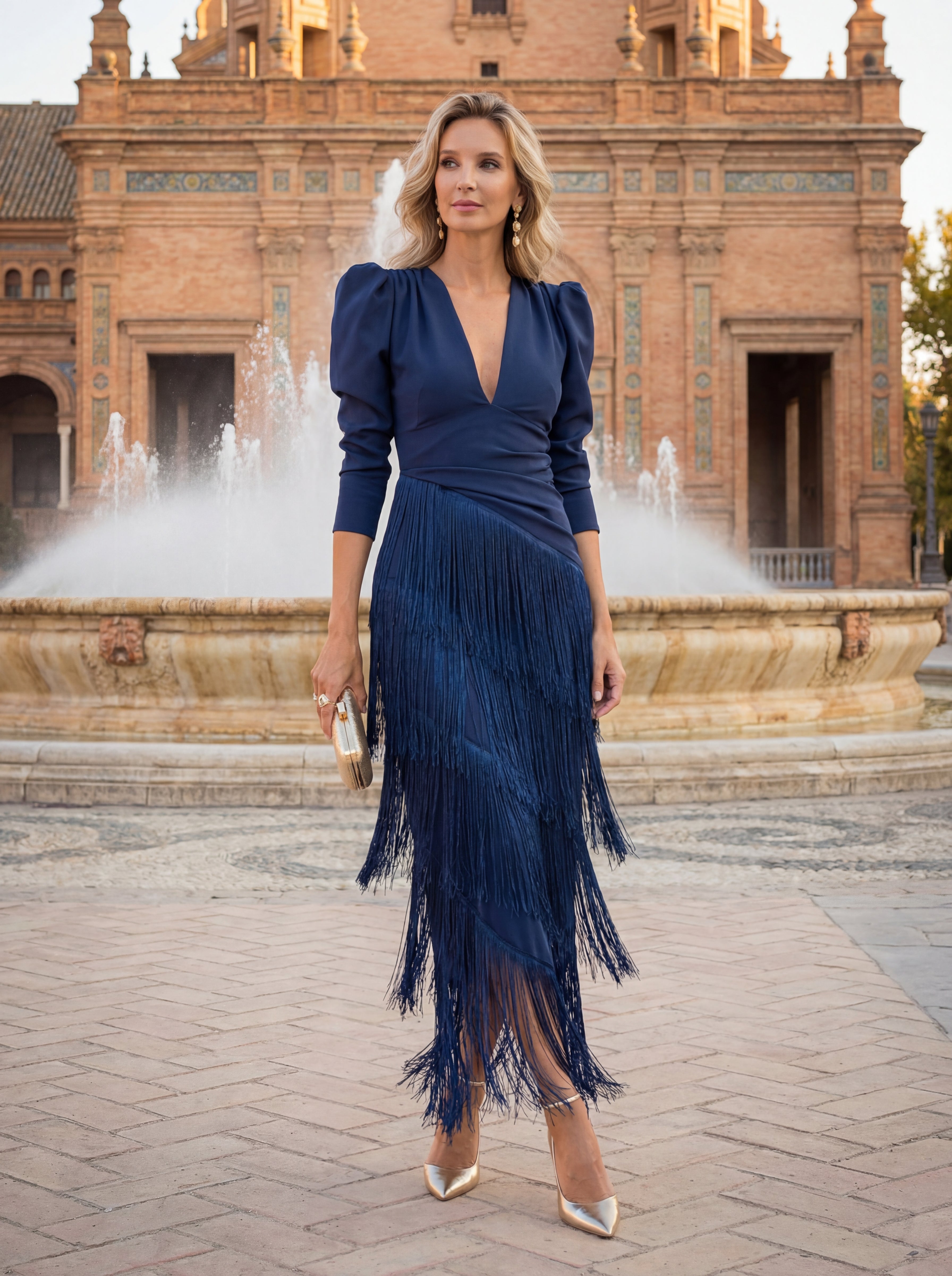 Elegantiška Ilga Suknelė (Ruda)
