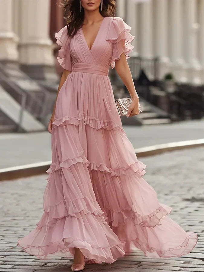 Charlotte | Sposa Maxi suknelė elegantiška šviesiai rožinė
