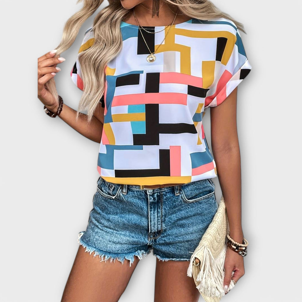 Blusa con mangas trompeta