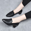 Vegan Leather High Heels with Delicate Embroidery