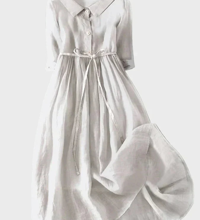 Elegantiška Apykaklė Suknelė