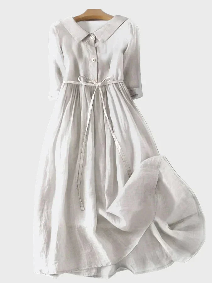 Elegantiška Apykaklė Suknelė
