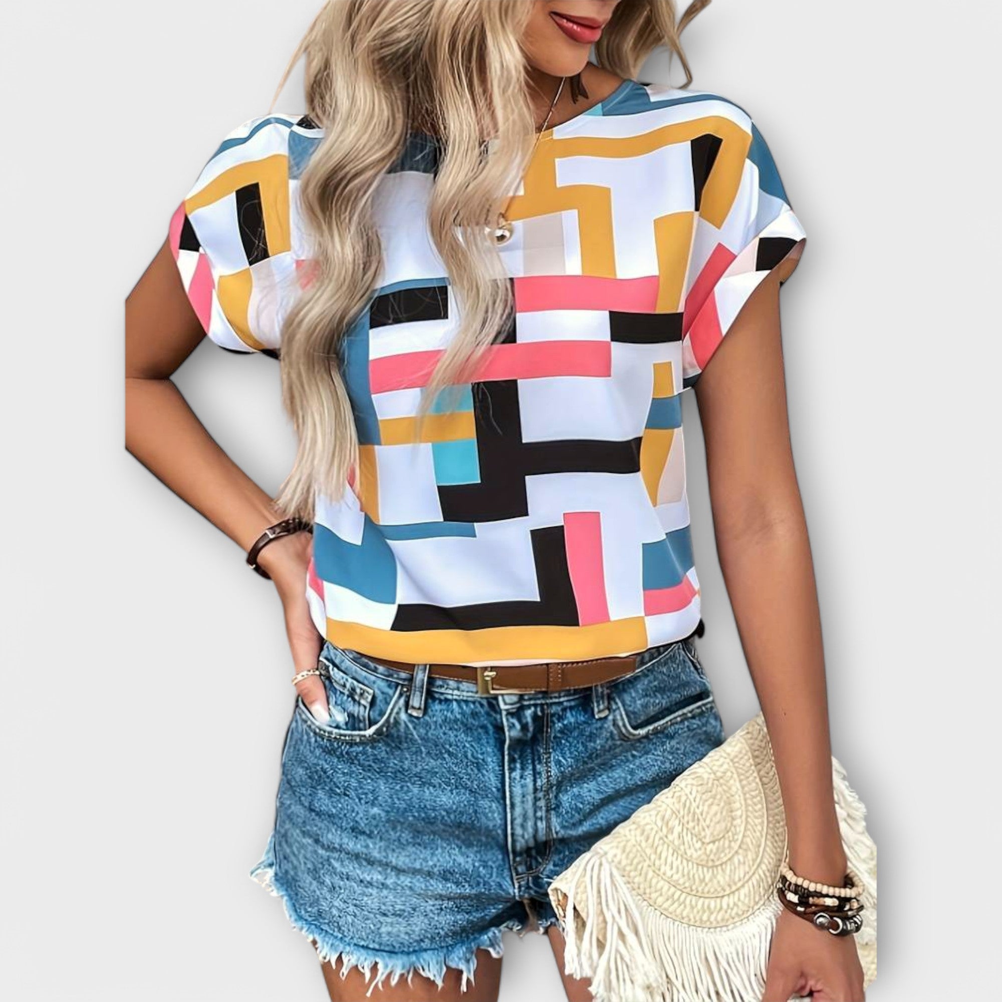 Blusa con mangas trompeta
