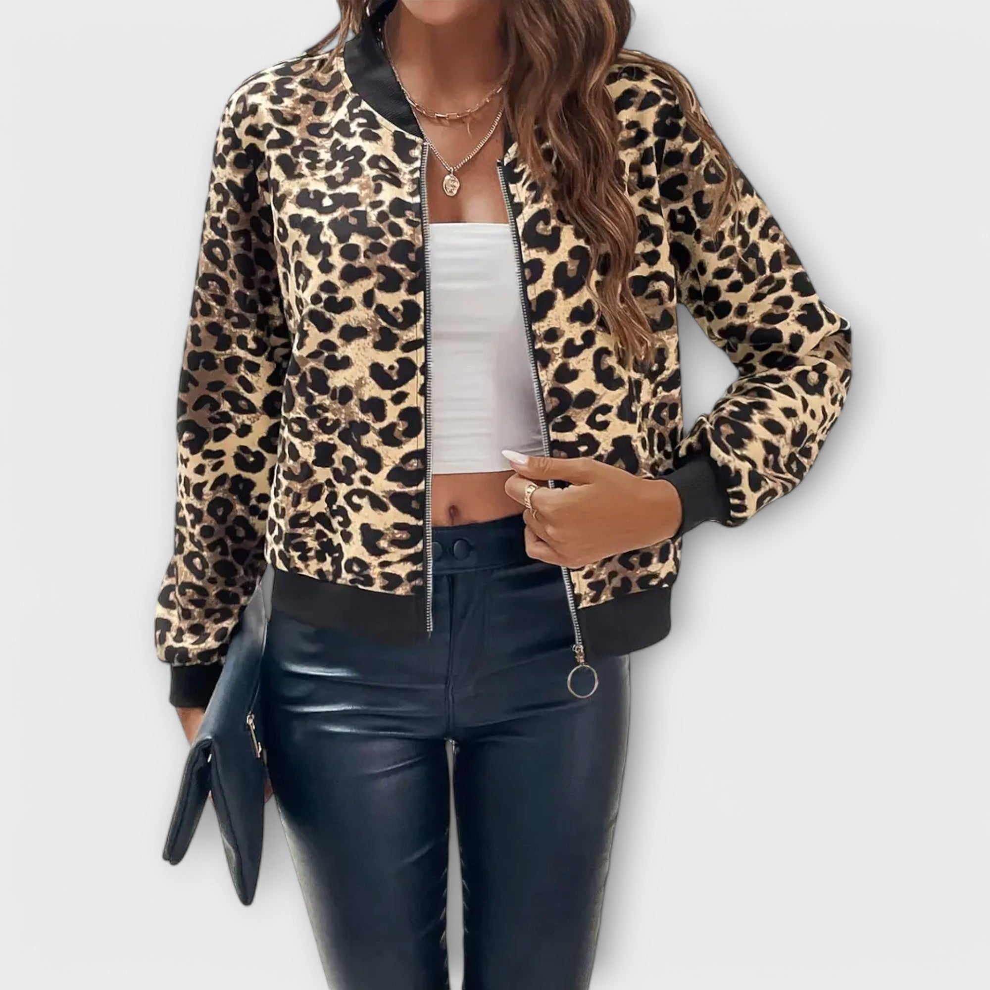 Stilingas Leopardo Rašto Paltas