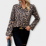 Kasdienė leopardų rašto blusa