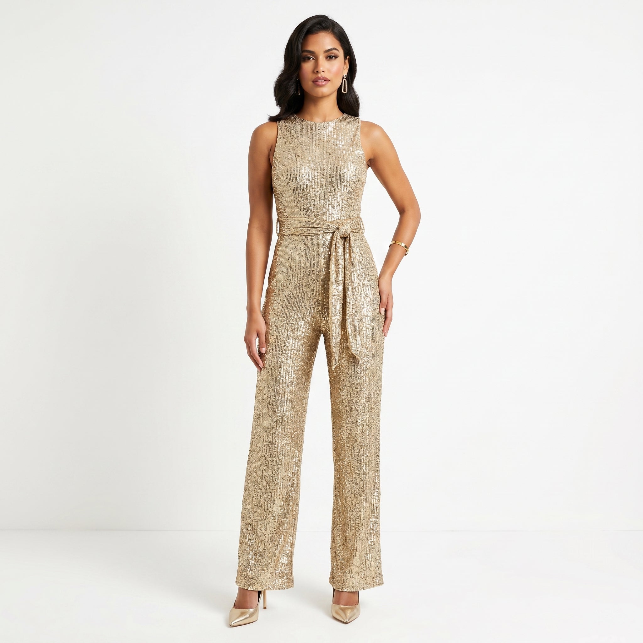 Šventinis Blizgantis Jumpsuit