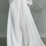 Minimalist Maxi Dress in Cotton and Linen