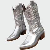 Shiny Metallic Cowboy Boots