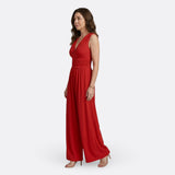 Stylish Wide-Leg Jumpsuit with Sleeveless Design