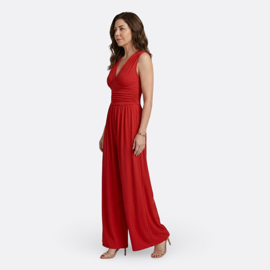 Stylish Wide-Leg Jumpsuit with Sleeveless Design