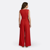Stylish Wide-Leg Jumpsuit with Sleeveless Design