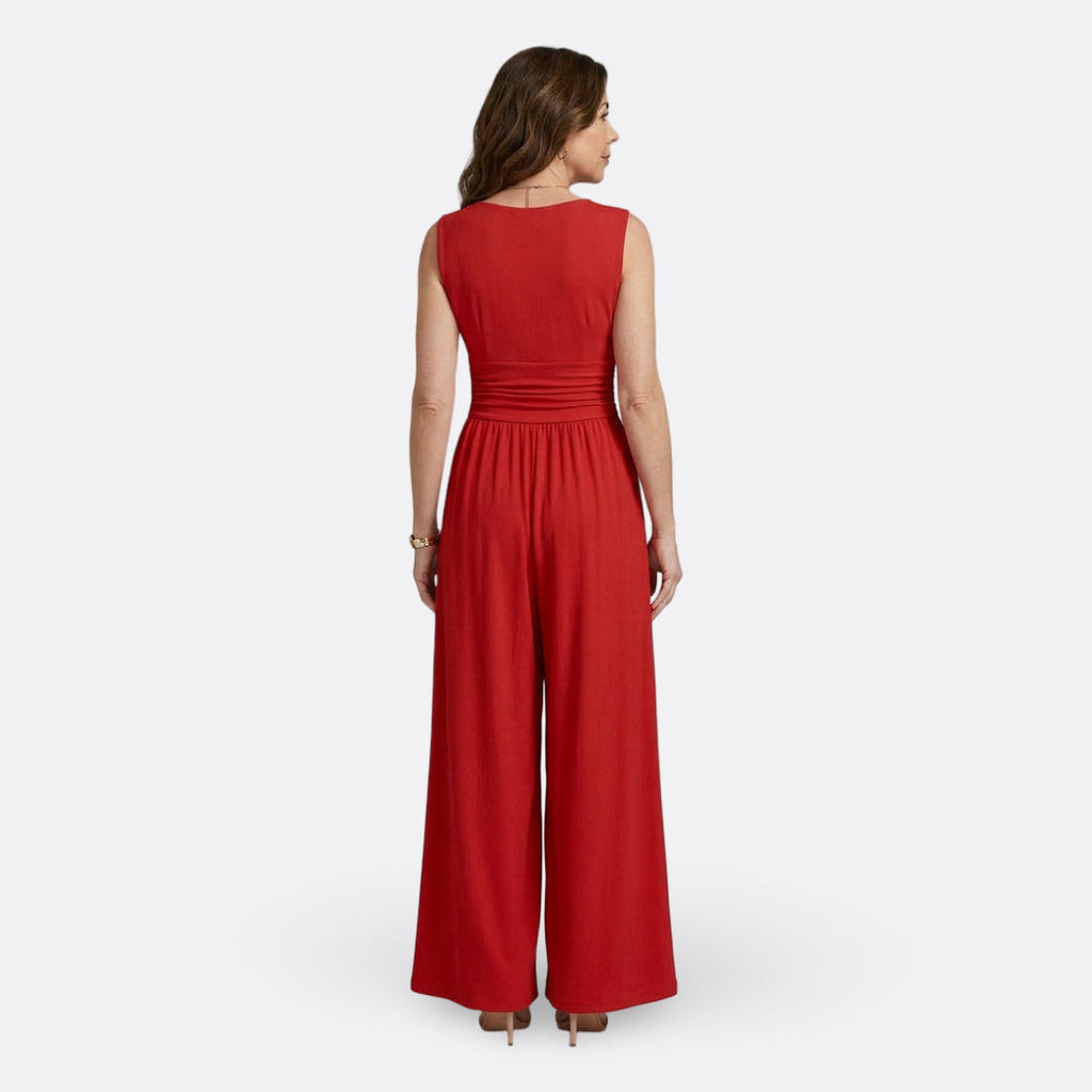 Stylish Wide-Leg Jumpsuit with Sleeveless Design
