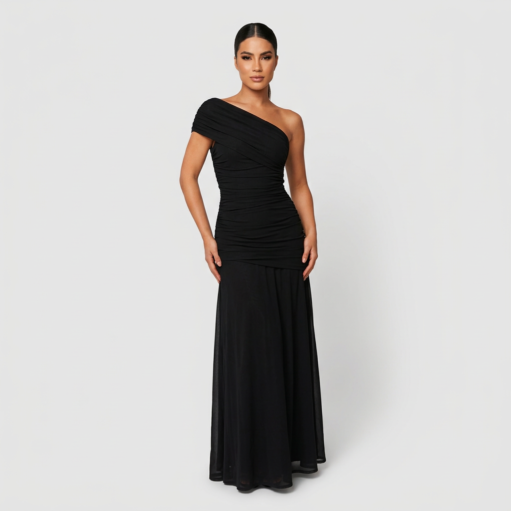 Elegantiška Ilga Suknelė (Juoda)