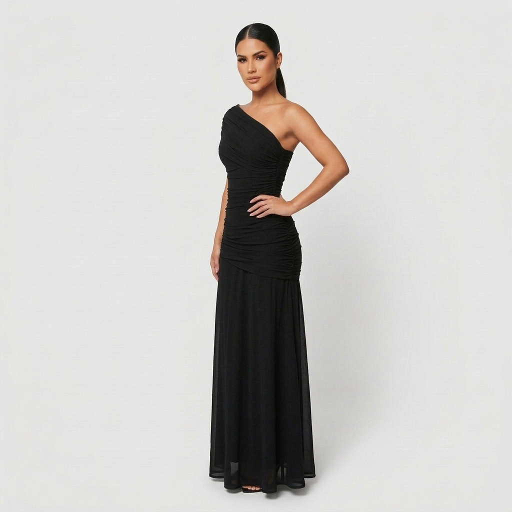 Elegantiška Ilga Suknelė (Juoda)