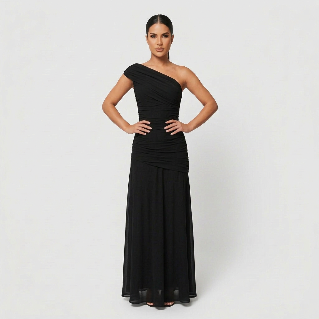 Elegantiška Ilga Suknelė (Juoda)