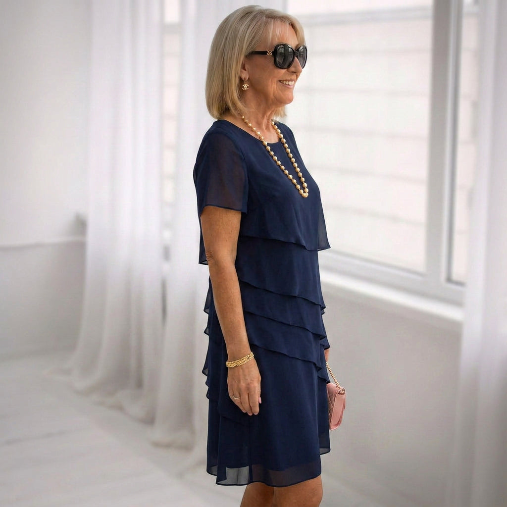 Elegantiška Ruffle Komforto Suknelė