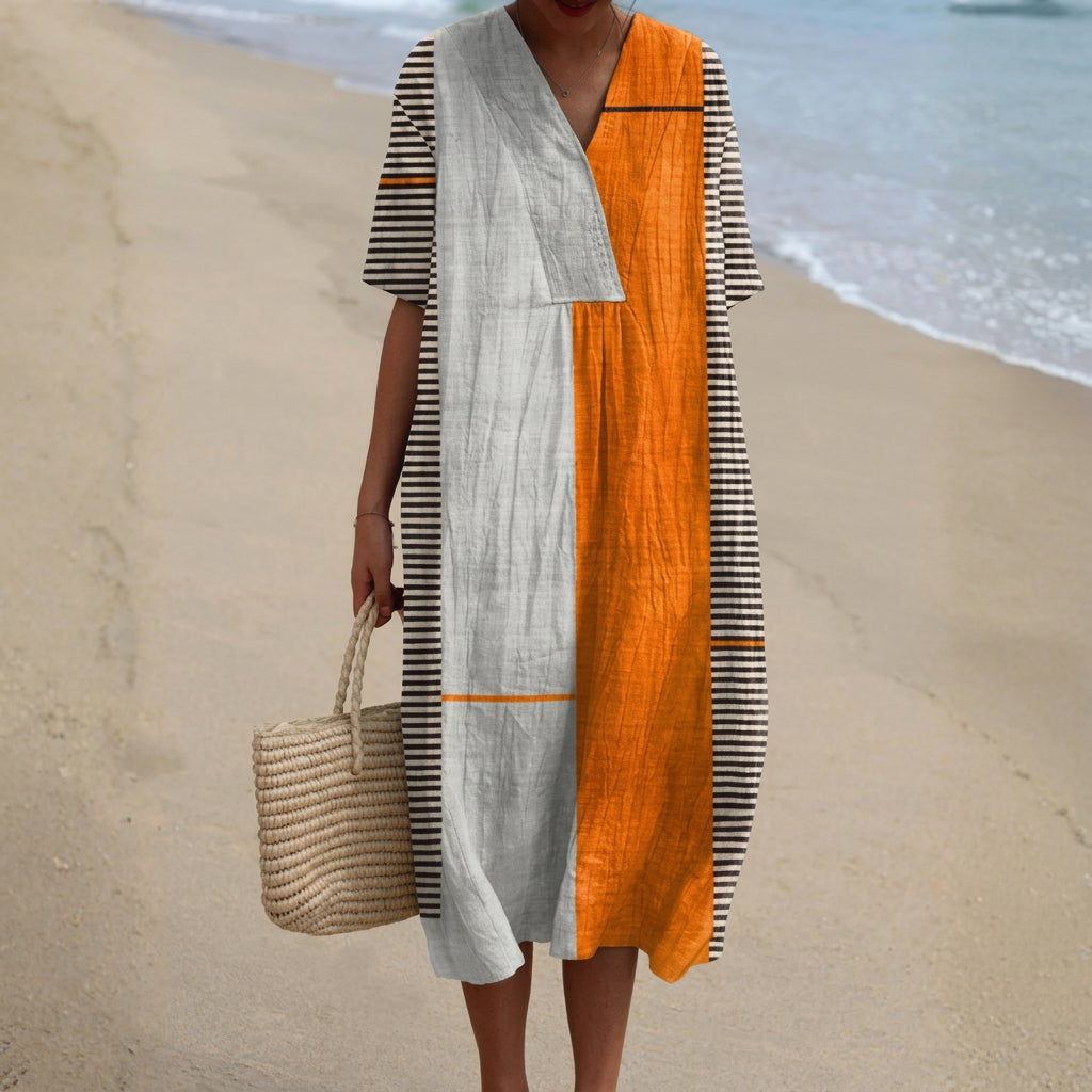 Geometric Striped Dress