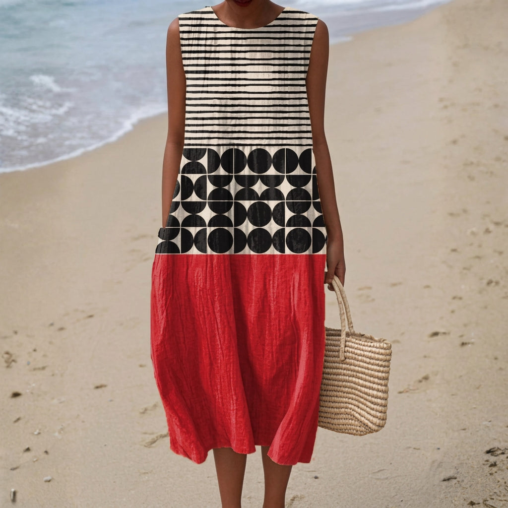 Geometric Dress at Sunset