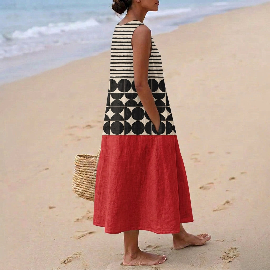 Geometric Dress at Sunset