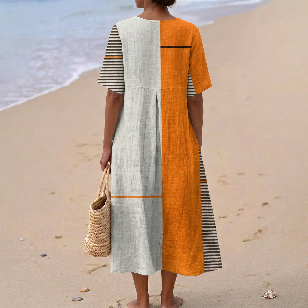 Geometric Striped Dress