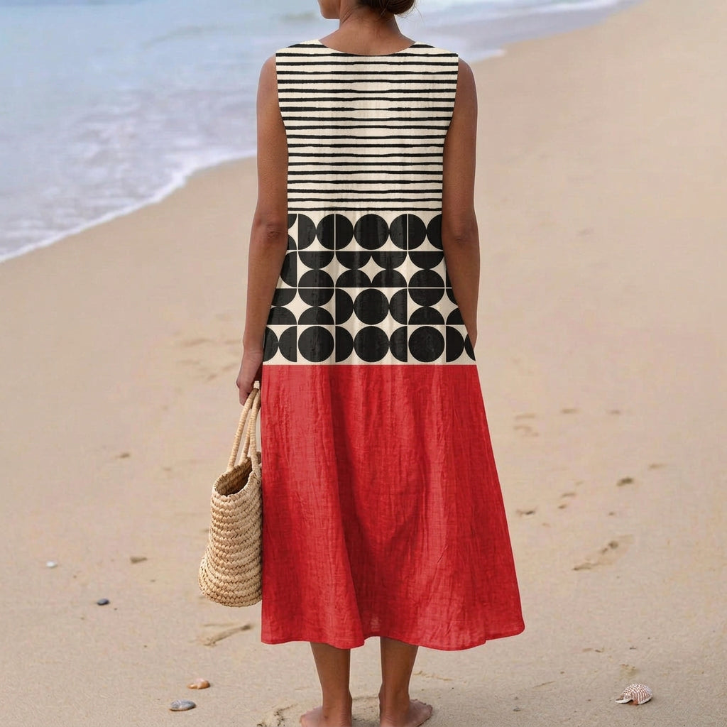 Geometric Dress at Sunset