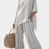 Asymmetric Blouse Set
