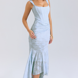 Stilinga Maxi Suknelė (Mėlyna)