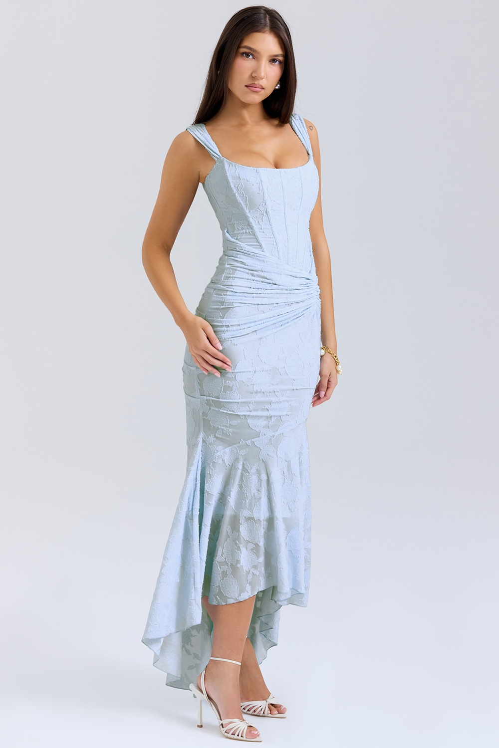 Stilinga Maxi Suknelė (Mėlyna)