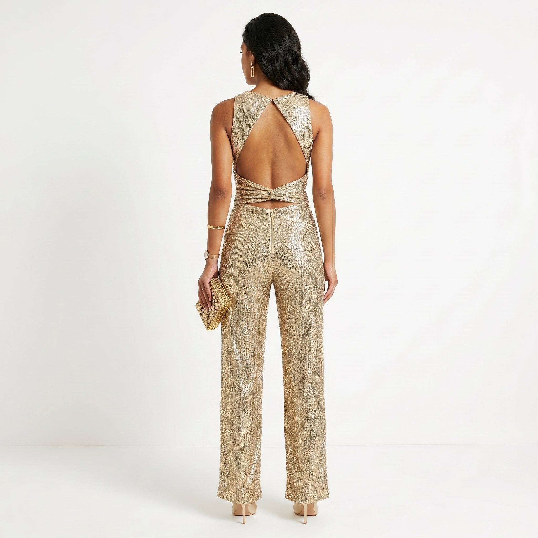 Šventinis Blizgantis Jumpsuit