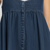 Retro Denim Maxi Dress