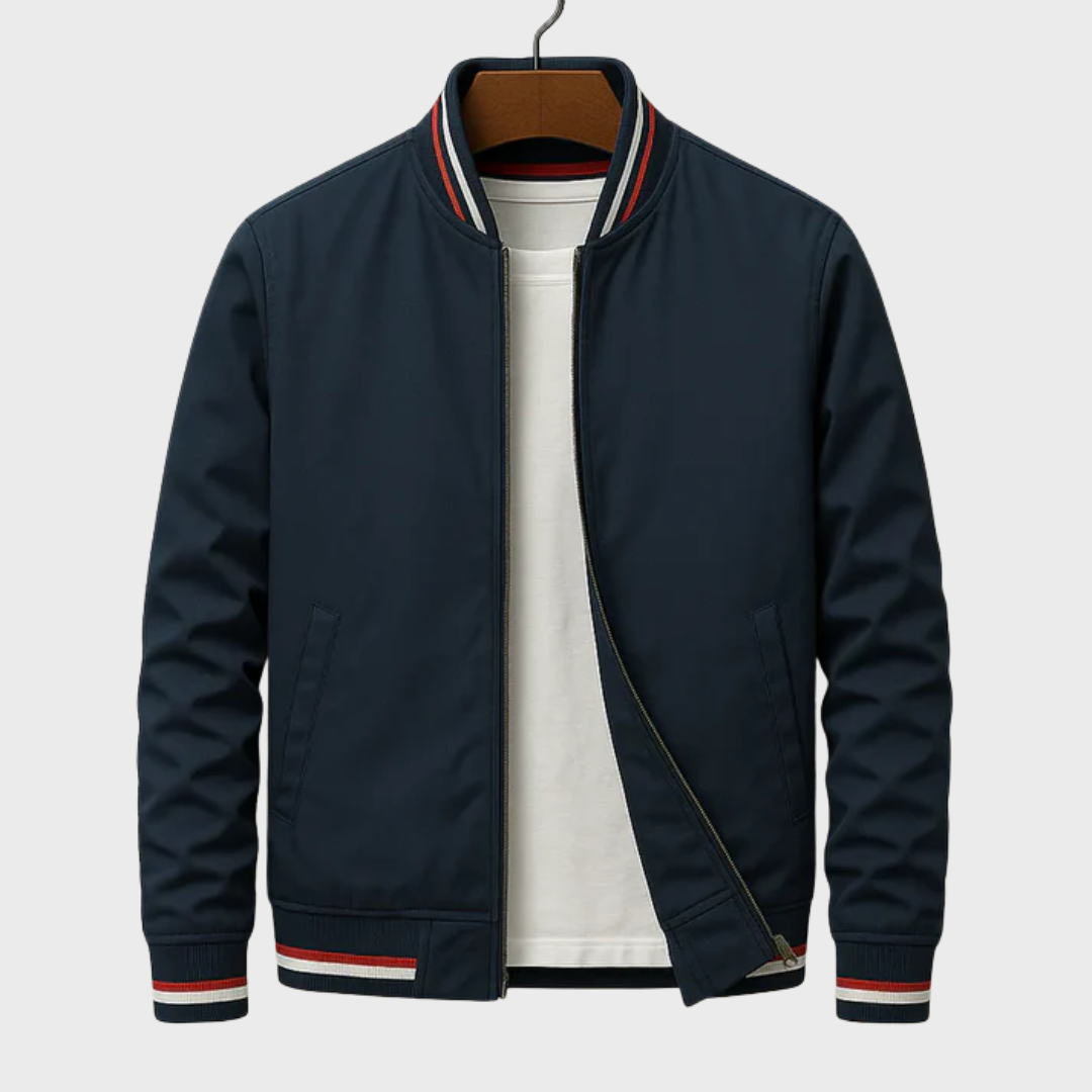 Striped Bomber Jacket
