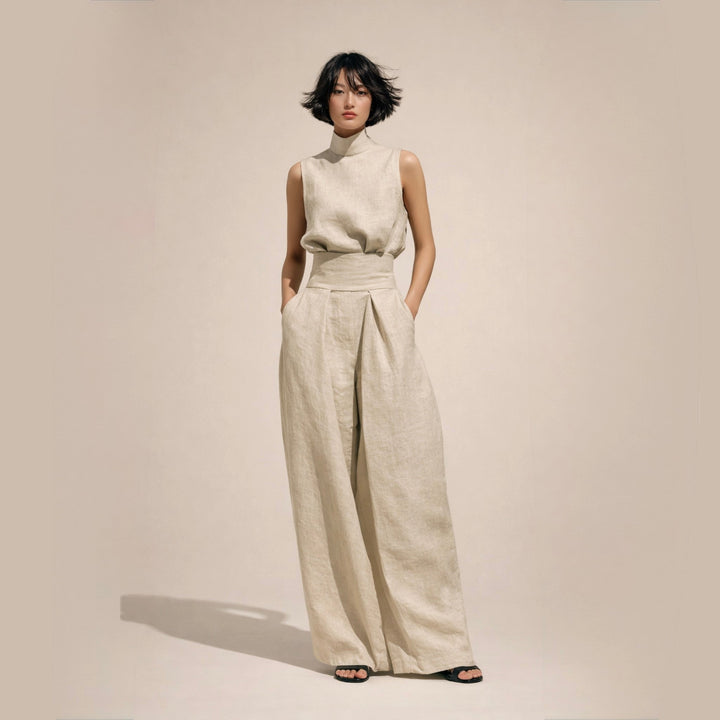 Elegantiškas Jumpsuit'as su Aukštu Liemeniu