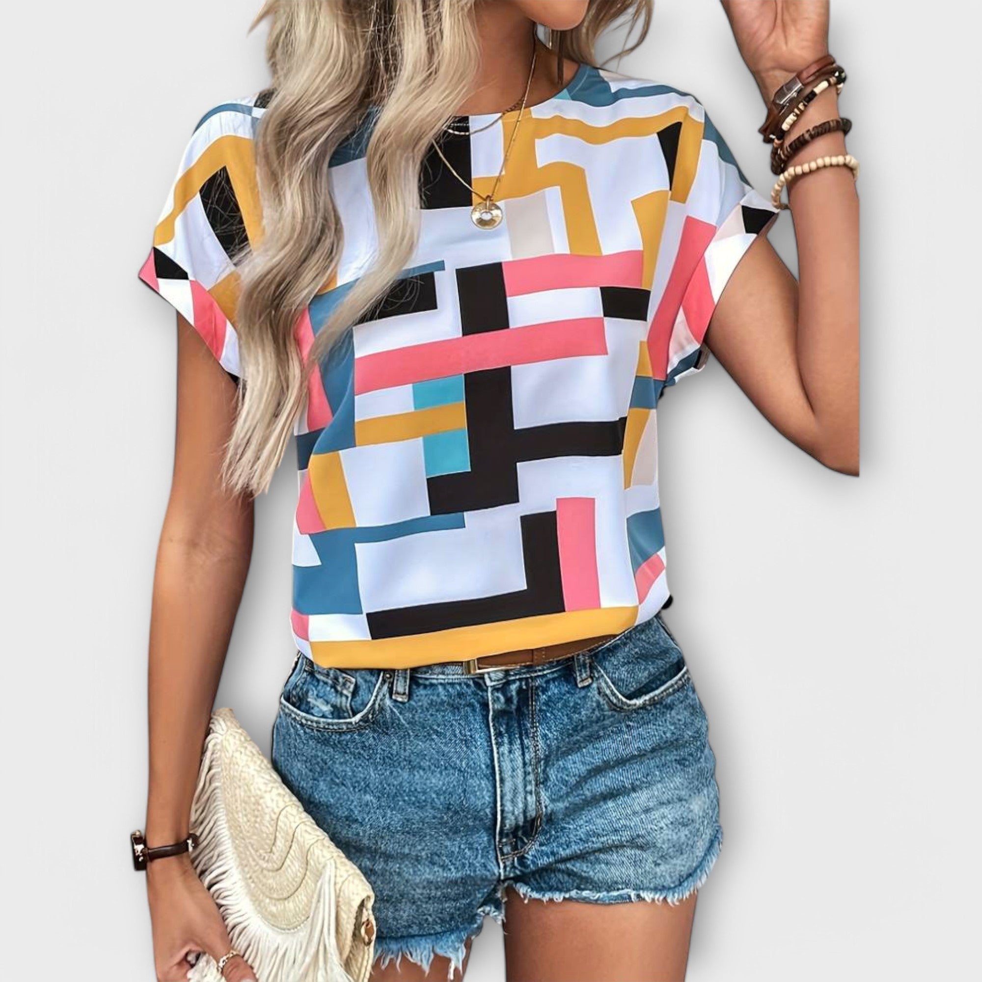 Blusa con mangas trompeta
