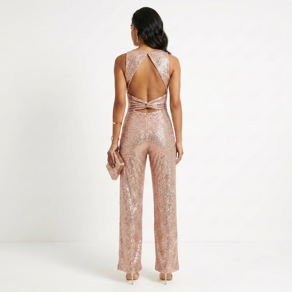 Šventinis Blizgantis Jumpsuit