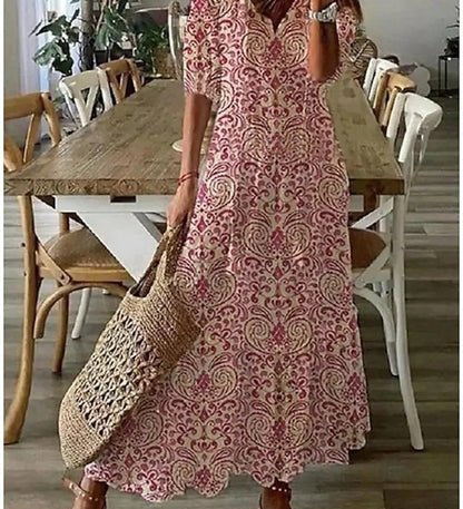 Bohemian Style Midi Dress