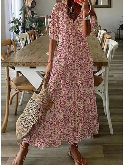 Bohemian Style Midi Dress
